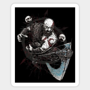 Kratos Van Gogh Oil Painting Sticker